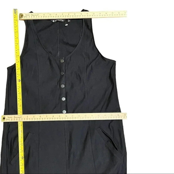 Athleta Farallon Romper Jumpsuit Sleeves Blk Sz 8 - Picture 9 of 15